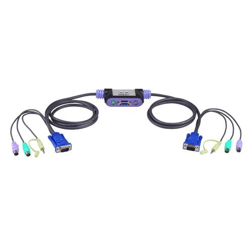 ATEN CS62A KVM switch Black, Silver