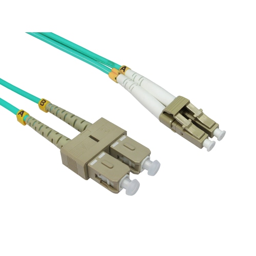 Cables Direct LC/SC, 10m fibre optic cable OM4 Blue