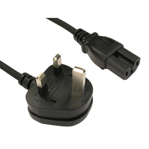 Cables Direct UK - C15 2m Black BS 1363 C15 coupler