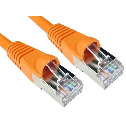 Cables Direct Cat6a, 0.5m networking cable Orange S/FTP (S-STP)