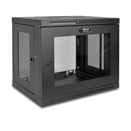 Tripp Lite SRW9UG SmartRack 9U Low-Profile Switch-Depth Wall-Mount Mini Rack Enclosure, Clear Acrylic Window