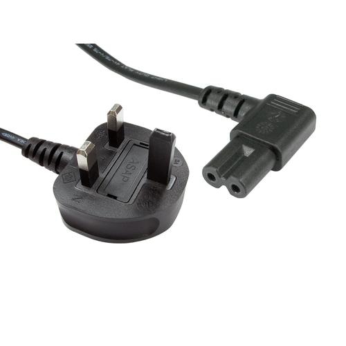 Cables Direct Type G/C7 1.8m Black Power plug type G C7 coupler
