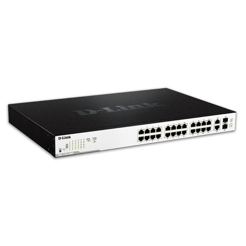 D-Link DGS-1100-26MP network switch Managed L2 Gigabit Ethernet (10/100/1000) Power over Ethernet (PoE) 1U Black