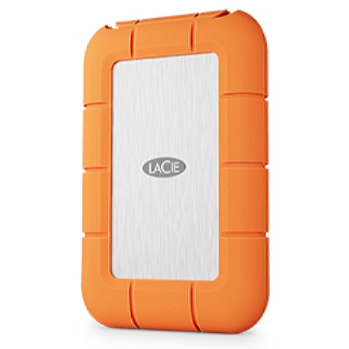 LaCie STND2000400 external solid state drive Thunderbolt technology 2 TB USB Type-C USB4 Gen 3x2 Orange, Stainless steel