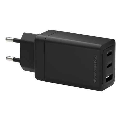 dbramante1928 re-charge IT - EU W. Charger - 2xUSB-C 65W + 1xUSB-A - BLK