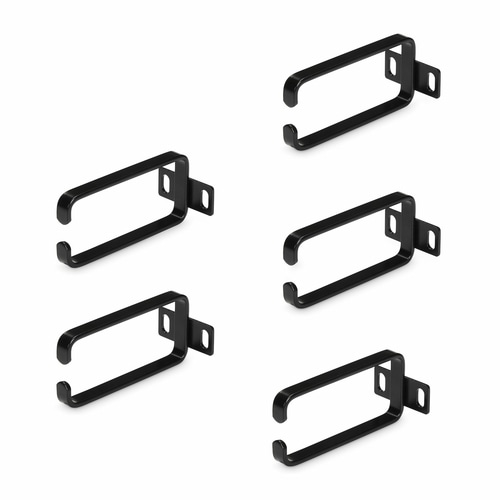 StarTech.com 5-Pack 1U Vertical Cable Management D-Ring Hooks, Cable Manager For 19 Server Racks/Cabinets, Network Rack Wire Organizers, Cable Guide Rings
