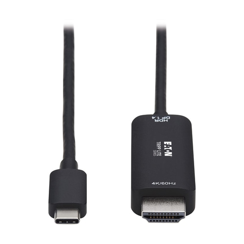 Tripp Lite U444-006-HDR4BE USB-C to HDMI Active Adapter Cable (M/M), 4K 60 Hz, HDR, HDCP 2.2, DP 1.4 Alt Mode, Black, 6 ft. (1.8 m)