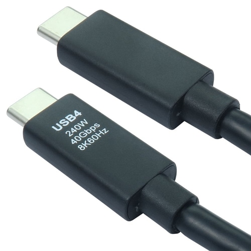 Cables Direct USB4-5100ETP USB cable USB4 Gen 2x2 1 m USB C 40 Gbit/s Black
