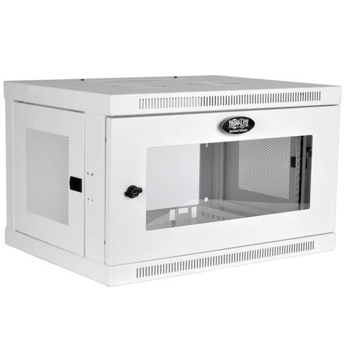 Tripp Lite SRW6UWG SmartRack 6U Low-Profile Switch-Depth Wall-Mount Mini Rack Enclosure, Clear Acrylic Window, White