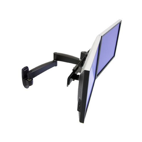 Ergotron 200 Series Dual Monitor Arm 55.9 cm (22) Black Wall