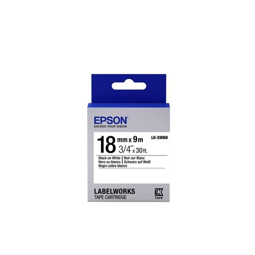 Epson Label Cartridge Standard LK-5WBN Black/White 18mm (9m)