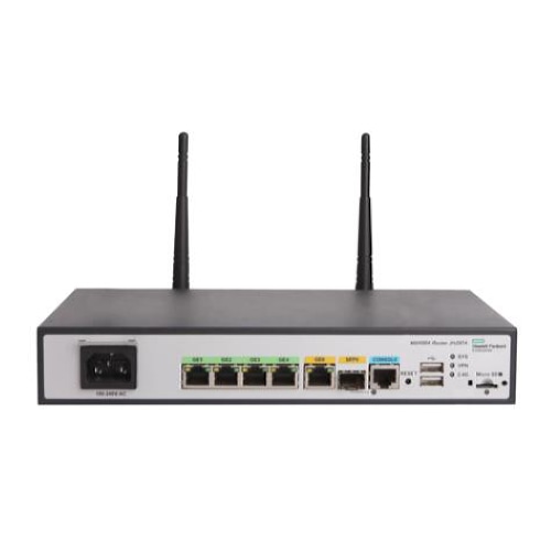 Hewlett Packard Enterprise HPE MSR954-W 1GbE SFP (WW) 2GbE-WAN 4GbE-LAN Wireless 802.11n CWv7 wireless router Gigabit Ethernet Single-band (2.4 GHz) Grey