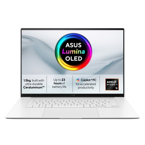 ASUS Zenbook S16 UM5606GA-SR536W Copilot+ PC AMD Ryzen AI 9 465 Laptop 40.6 cm (16) Touchscreen 3K 16 GB LPDDR5x-SDRAM 1 TB SSD Wi-Fi 7 (802.11be) Windows 11 Home White