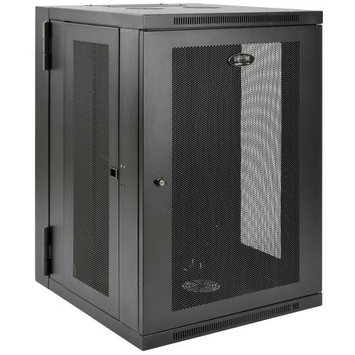 Tripp Lite SRW18USDP SmartRack 18U UPS-Depth Wall-Mount Half-Height Rack Enclosure, Hinged Back