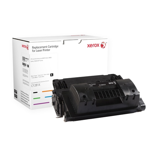 Xerox Black toner cartridge. Equivalent to HP CF281X. Compatible with HP LaserJet M605, LaserJet M606, LaserJet M625, LaserJet M630