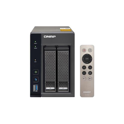 QNAP TS-253A NAS Tower Ethernet LAN Aluminium, Black N3150