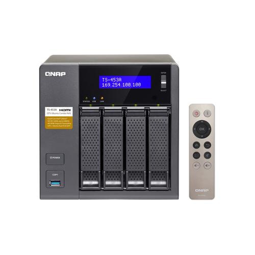 QNAP TS-453A NAS Tower Ethernet LAN Aluminium, Black N3150