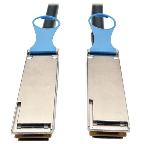 Tripp Lite N282-01M-28-BK QSFP28 to QSFP28 100GbE Passive DAC Cable (M/M), QSFP-100G-CU1M Compatible, 1M (3.28 ft.)