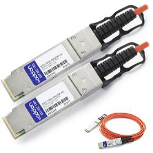 AddOn Networks 25m, 2xQSFP28 InfiniBand cable QSFP28 Black, Orange, Silver