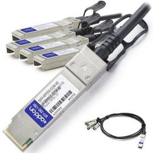 AddOn Networks 1m, QSFP28/4xQSFP28 InfiniBand cable Black, Silver