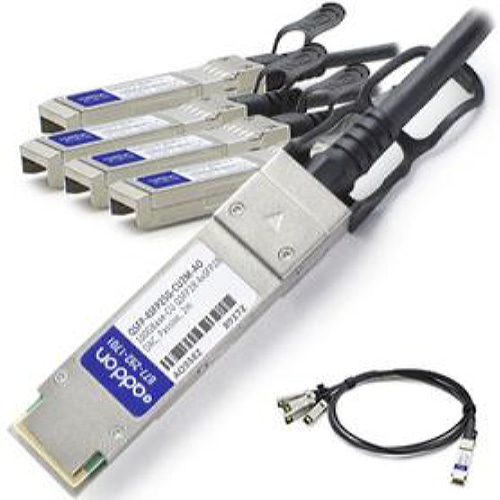 AddOn Networks 2m, QSFP28/4xQSFP28 InfiniBand cable 1 m Black, Silver