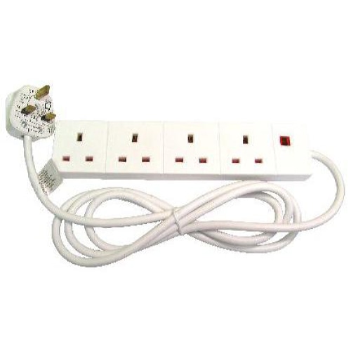 Cables Direct RB-02M04D power extension 2 m 4 AC outlet(s) Indoor White