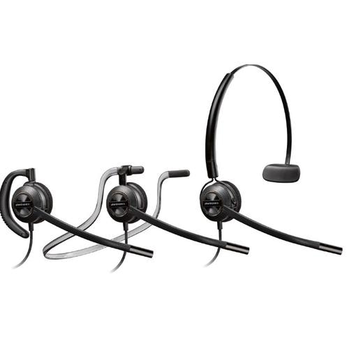 POLY HW540D Headset Wired Ear-hook, Head-band, Neck-band Office/Call center Black
