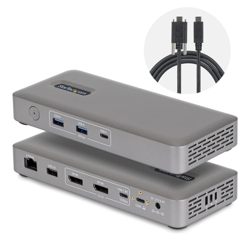 StarTech.com USB4 Docking Station, Driverless Dual 4K for macOS and Windows, Universal USB-C Dock with 100W Laptop Charging and 2.5GbE