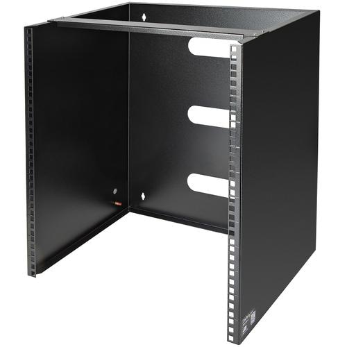 StarTech.com 12U Wall Mount Network Rack - 14 Inch Deep (Low Profile) - 19 Patch Panel Bracket for Shallow Server and IT Equipment, Network Switches - 125lbs/57kg Weight Capacity, Black