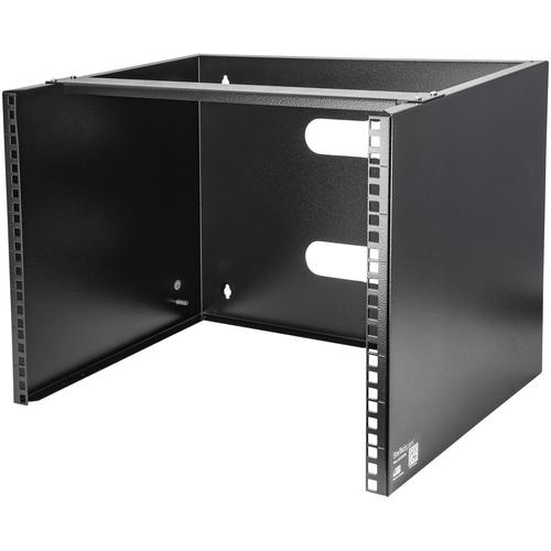 StarTech.com 8U Wall Mount Network Rack - 14 Inch Deep (Low Profile) - 19 Patch Panel Bracket for Shallow Server and IT Equipment, Network Switches - 80lbs/36kg Weight Capacity, Black
