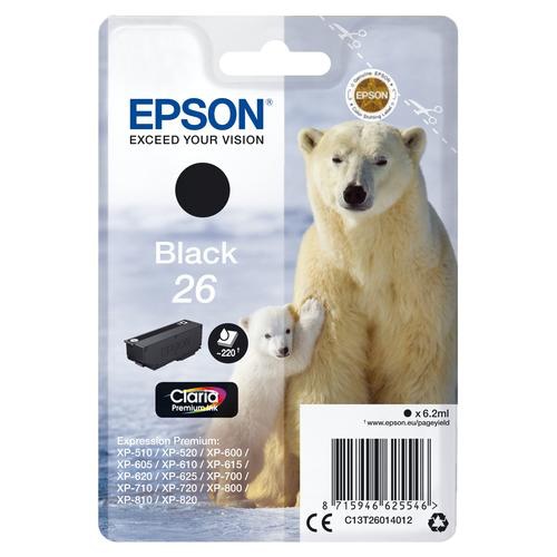 Epson Polar bear Singlepack Black 26 Claria Premium Ink