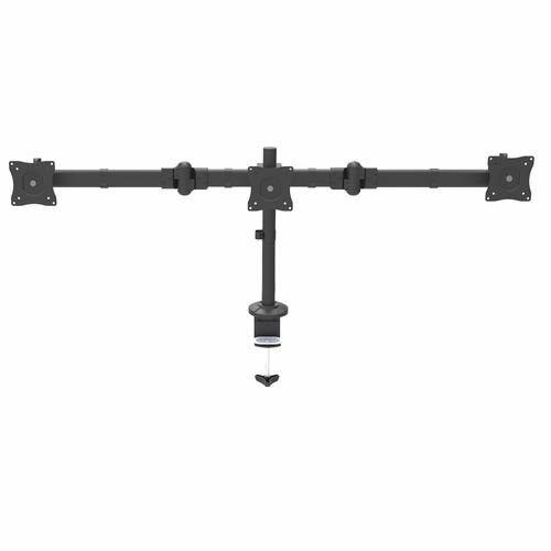 StarTech.com Desk Mount Triple Monitor Arm - Ergonomic VESA 3 Monitor Mount up to 27 - Articulating & Height Adjustable Pole Mount - Tilt/Swivel/Rotate LCD/LED Screen - Desk Clamp/Grommet