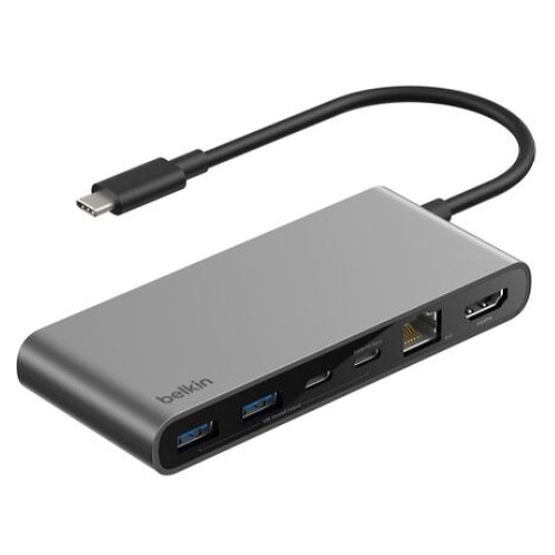 Belkin INC024HQSGY interface hub USB Type-C 10000 Mbit/s Grey