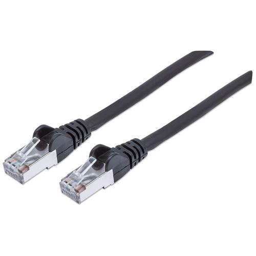 Intellinet Network Patch Cable, Cat6A, 3m, Black, Copper, S/FTP, LSOH / LSZH, PVC, RJ45, Gold Plated Contacts, Snagless, Booted, Lifetime Warranty, Polybag