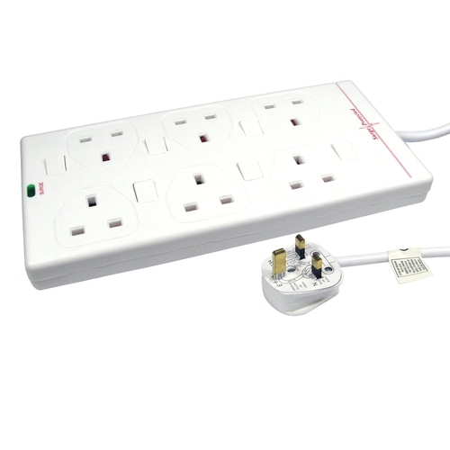 Cables Direct RB-02-6GANGSWD power extension 2 m 6 AC outlet(s) Indoor White