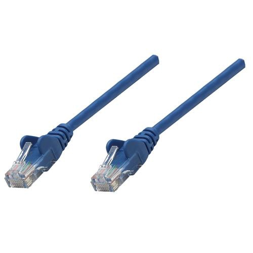 Intellinet Network Patch Cable, Cat6, 0.25m, Blue, Copper, S/FTP, LSOH / LSZH, PVC, RJ45, Gold Plated Contacts, Snagless, Booted, Lifetime Warranty, Polybag