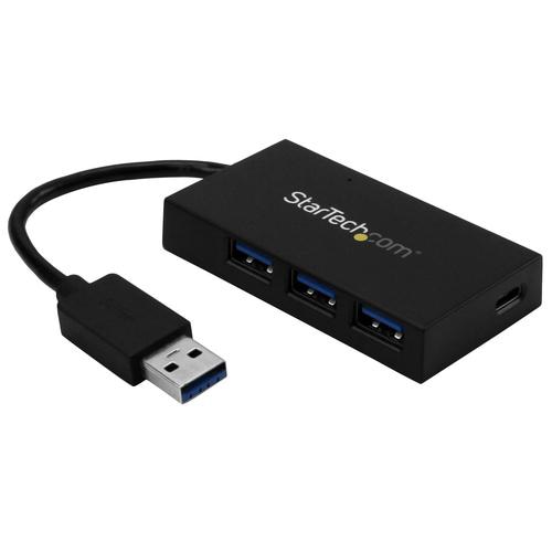 StarTech.com 4 Port USB 3.0 Hub - USB Type-A Hub with 1x USB-C & 3x USB-A (SuperSpeed 5Gbps) - USB Bus or Self-Powered - Portable USB 3.1/3.2 Gen 1 BC 1.2 Charging Hub w/ Power Adapter~4 Port USB 3.0 Hub - USB Type-A Hub with 1x USB-C & 3x USB-A (SuperSpeed 5Gbps) - USB Bus or Self-Powered - Portable USB 3.2 Gen 1 BC 1.2 Charging Hub w/ Power Adapter