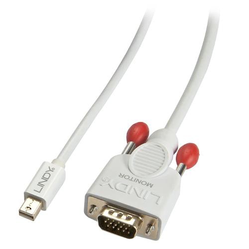 Lindy 2m Mini DisplayPort to VGA Cable, White