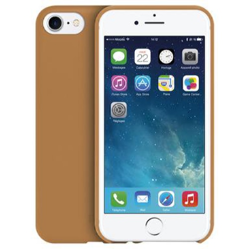 Mobilis CSCARA PIEL ORIGINE PARA IPHONE 7/6/6S BEIGE mobile phone case Cover Brown