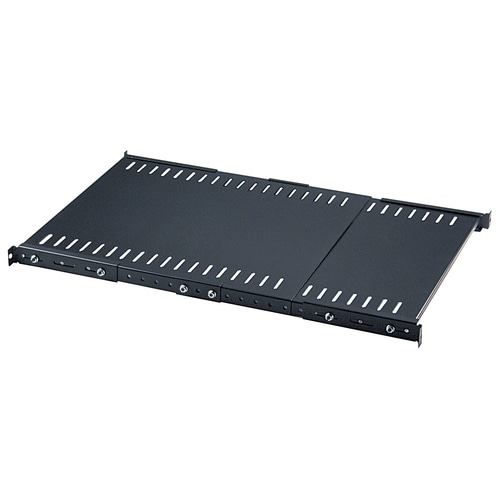 Intellinet 19 Fixed Extending Shelf, 1U Extending Fixed Shelf, Steel, Max 45kg, Black, Three Year Warranty