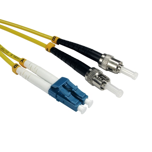 Cables Direct FB2S-LCST-100Y fibre optic cable 10 m 2x LC 2x ST Yellow
