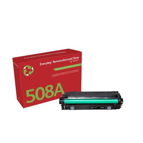 Everyday Remanufactured Toner replaces HP 508A (CF360A), Standard Capacity