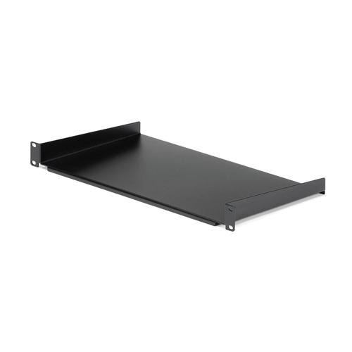 StarTech.com 1U Fixed Server Rack Mount Shelf - 10in Deep Steel Universal Cantilever Tray for 19 AV/ Network Equipment Rack - Heavy Duty Steel - Weight Capacity 44lbs/20kg, Black