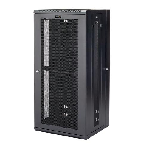 StarTech.com 26U 19 Wall Mount Network Cabinet - 16 Deep Hinged Locking IT Network Switch Depth Enclosure - Assembled Vented Computer Equipment Data Rack w/Shelf & Flexible Side Panels