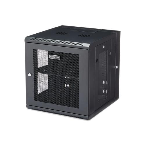 StarTech.com 12U 19 Wall Mount Network Cabinet - 20 Deep 4 Post Hinged Locking IT Computer Equipment Enclosure w/Shelf - Flexible Vented Switch Depth Data Rack Cisco 3850, 2960 Series