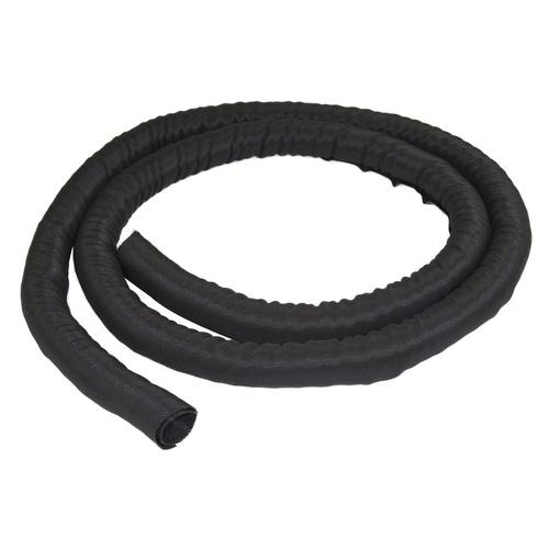 StarTech.com 6.5' (2m) Cable Management Sleeve - Flexible Coiled Cable Wrap - 1.0-1.5 dia. Expandable Sleeve - Polyester Cord Manager/Protector/Concealer - Black Trimmable Cable Organizer