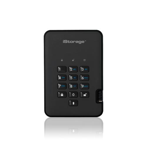 iStorage diskAshur2 256-bit 4TB USB 3.1 secure encrypted hard drive - Black IS-DA2-256-4000-B