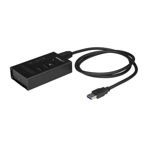 StarTech.com 4 Port USB 3.0 Hub - USB Type-A to 1x USB-C & 3x USB-A - Commercial Metal USB Hub - SuperSpeed 5Gbps USB 3.1/3.2 Gen 1 - Self Powered - BC 1.2 Fast Charge - Mountable/Rugged~4 Port USB 3.0 Hub - USB Type-A to 1x USB-C & 3x USB-A - Commercial Metal USB Hub - SuperSpeed USB 3.2 Gen 1 (5Gbps)- Self Powered - BC 1.2 Fast Charge - Mountable/Rugged