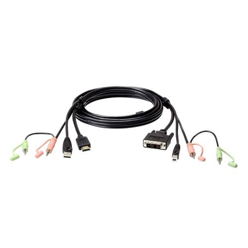 ATEN HDMI to DVI-D USB USB KVM Cable with Audio; 1,8M USB HDMI to DVI-D