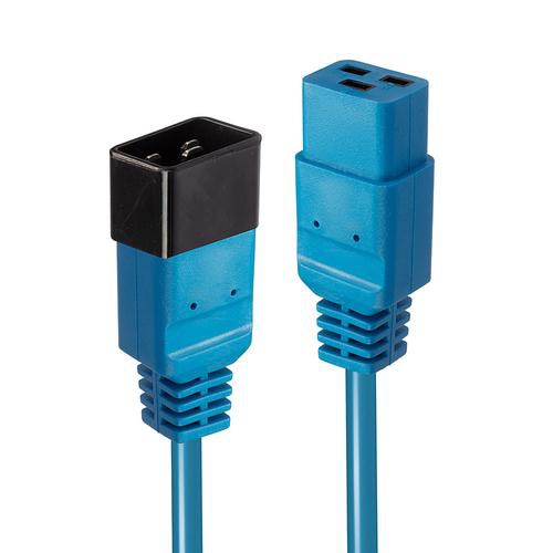 Lindy 1m C19 to C20 Extension Cable, blue